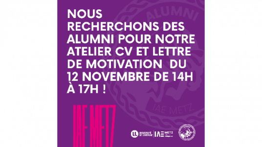 Ateliers professionnels : conseils CV, lettre de motivation